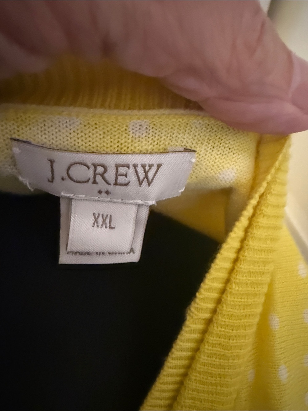 J. Crew 2 Pc Yellow Polka Dot Women’s Caryn Cardigan Twin Set Preppy Office XXL - Picture 3 of 9